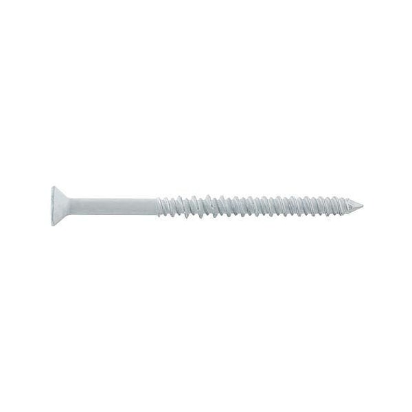 Concrete Screw Anchor, 1/4" Dia., Flat TrimFit, 1-3/4" L, Carbon Steel Stalgard White, 2000 PK